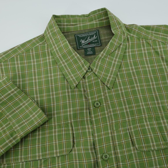 Woolrich Mens XXL Green Plaid Long Sleeve Button Down Outdoor Shirt - Picture 1 of 6